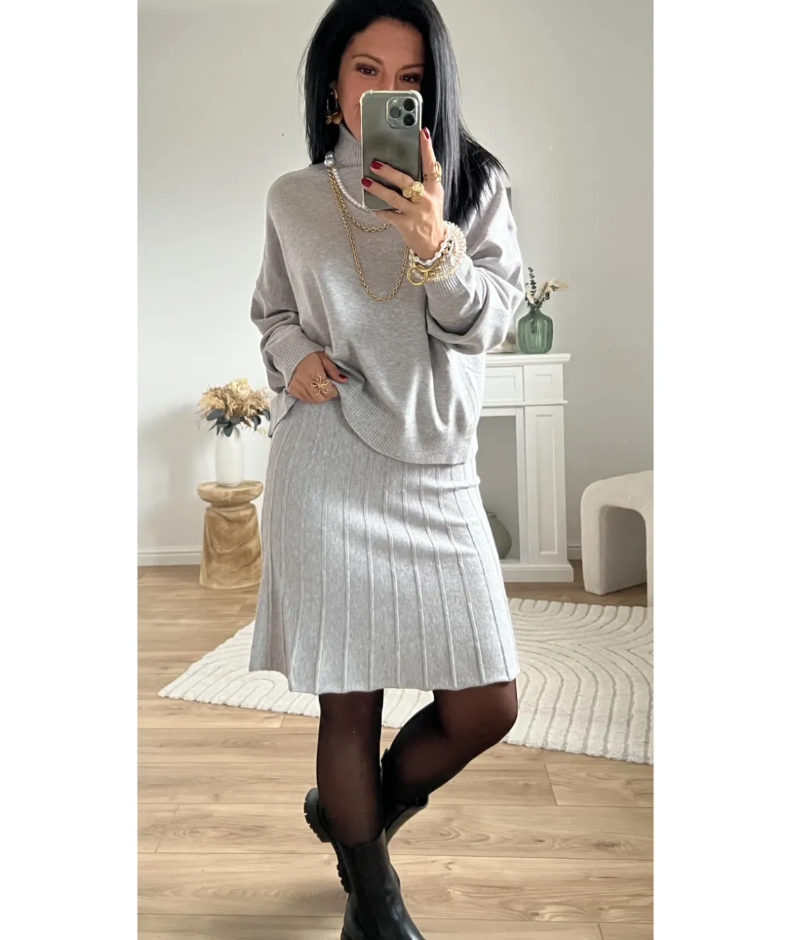 La boutique de Lilie ENSEMBLE JUPE PULL SAMANTHA> Jupes / Shorts