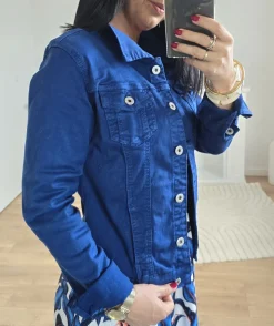 La boutique de Lilie VESTE EN JEANS LAURA BLEU ELEC> Vestes