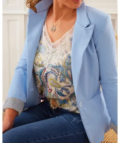 La boutique de Lilie BLAZER DELIA BLEU CIEL> Vestes