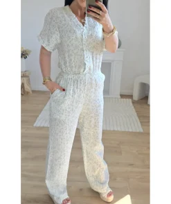 La boutique de Lilie COMBINAISON BLANCHE GAZE DE COTON> Combinaisons