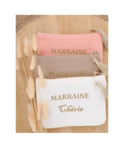 La boutique de Lilie POCHETTE MARRAINE CHERIE> Sacs / Idées Cadeaux