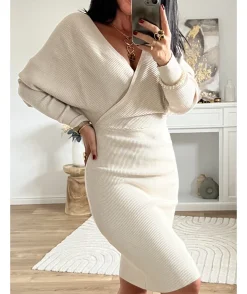 La boutique de Lilie ROBE PULL OLIVINE> Robes