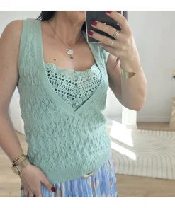 La boutique de Lilie TOP MAURINE VERT> Tops / Blouses