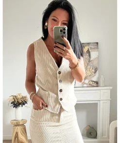 La boutique de Lilie VESTE SANS MANCHE ANNE CECILE> Vestes