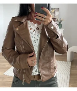 La boutique de Lilie VESTE SIMILI CUIR LAETICIA> Vestes