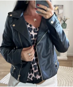 La boutique de Lilie VESTE SIMILI CUIR LAETICIA> Vestes